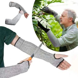 שרוולים נגד חיתוך מקצועיים לעבודה - זוג שרוולי הגנה עמידים וגמישים לידיים ולזרועות