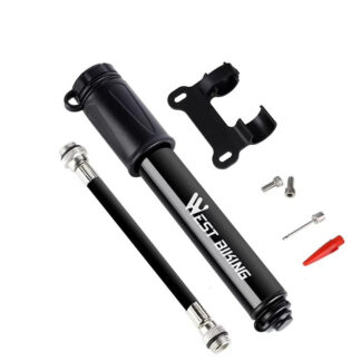 מיני משאבת אופניים ידנית עד 100PSI לשסתומי Presta ו-Schrader