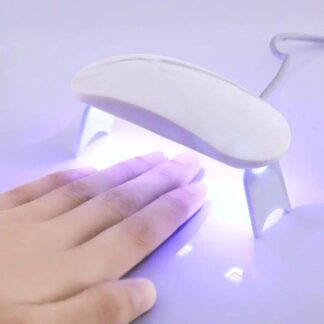 מייבש ציפורניים מנורת UV שולחנית לייבוש לק ג'ל מהיר עם חיבור USB נייד