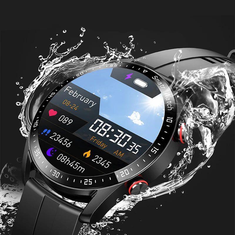 שעון ספורט חכם עמיד במים IP67 עם מסך מגע ומדידת דופק וחמצן בדם – תמונה 2