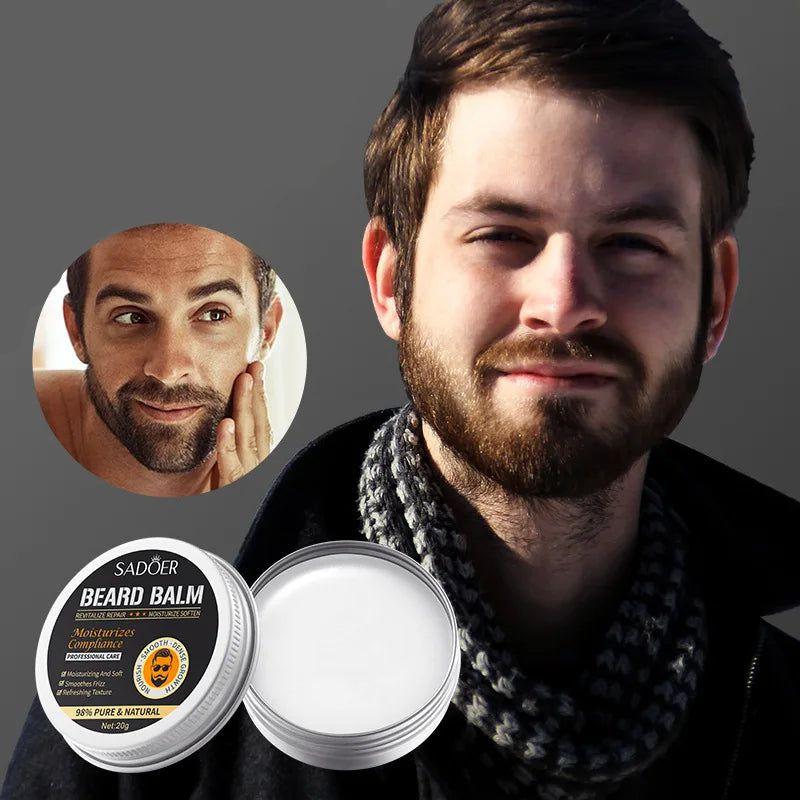 ערכת טיפוח זקן יוקרתית עם סרום, קרם ומסרק עץ – תמונה 2
