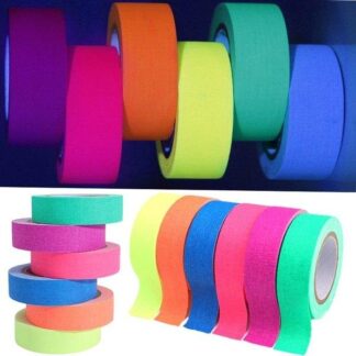 סרט הדבקה ניאון זוהר בחושך בצבעי אולטרה UV - לקישוט ושימוש רב תכליתי