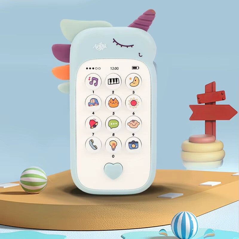 טלפון מוזיקלי לתינוקות בצורת חד קרן אינטראקטיבי – תמונה 4