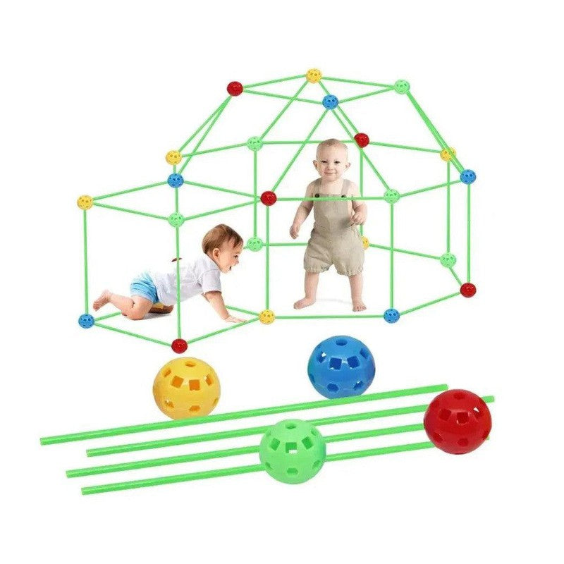 ערכת בניית אוהל לילדים לפיתוח יצירתיות ומוטוריקה עדינה – תמונה 4