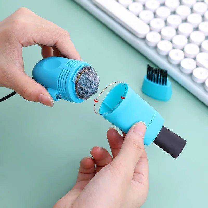 שואב אבק למקלדת עם חיבור USB ומברשת ניקוי רכה – תמונה 4