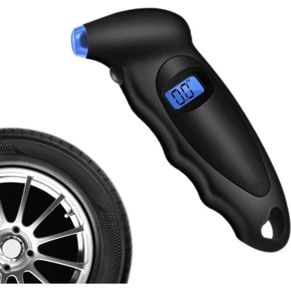 מודד לחץ אוויר דיגיטלי לצמיגים עם תצוגת LCD ברורה - מדויק ומהיר לרכב ואופניים – תמונה 4