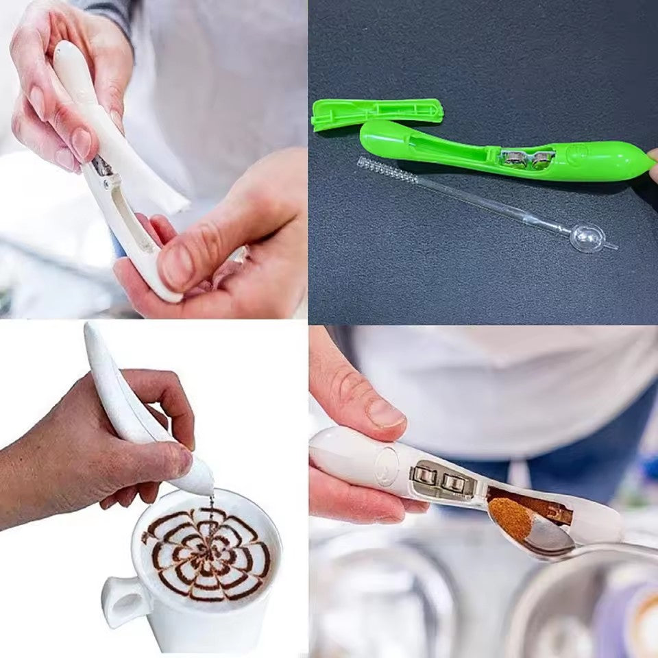 עט לקישוט קפה בעיצוב ארגונומי לציור מדויק באבקות – תמונה 6
