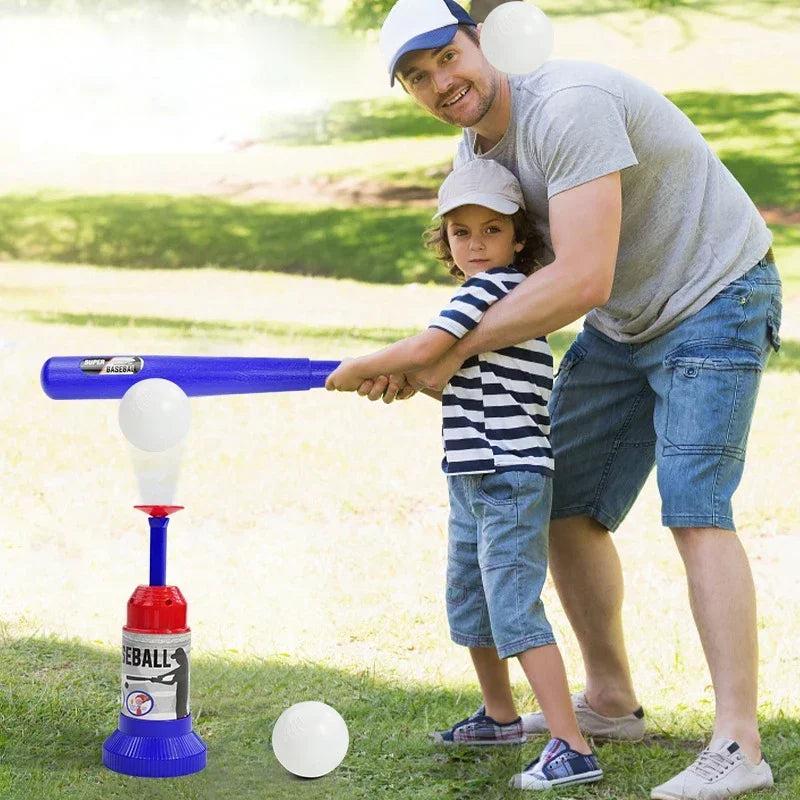 ערכת משחק בייסבול לילדים עם משגר אוטומטי ומחבט טלסקופי – תמונה 2