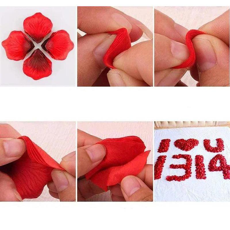 עלי ורדים מלאכותיים – חבילת 1000 עלים לקישוט אירועים – תמונה 6