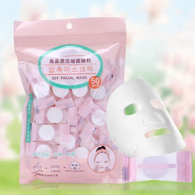 מסכות פנים קוריאניות חד פעמיות - חבילת 50 יחידות להזנה ורעננות העור – תמונה 2