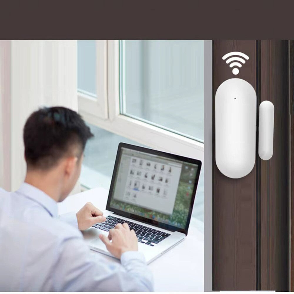 חיישן אזעקה חכם WIFI לדלתות וחלונות עם התראות בזמן אמת לנייד – תמונה 2