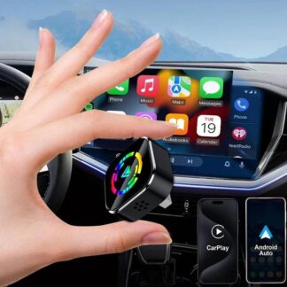 מתאם אלחוטי לרכב 2 ב-1 לאייפון ולאנדרואיד עם CarPlay