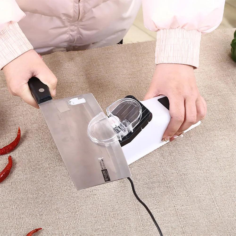 משחיז סכינים חשמלי רב-תכליתי עם חיבור USB בטיחותי – תמונה 3
