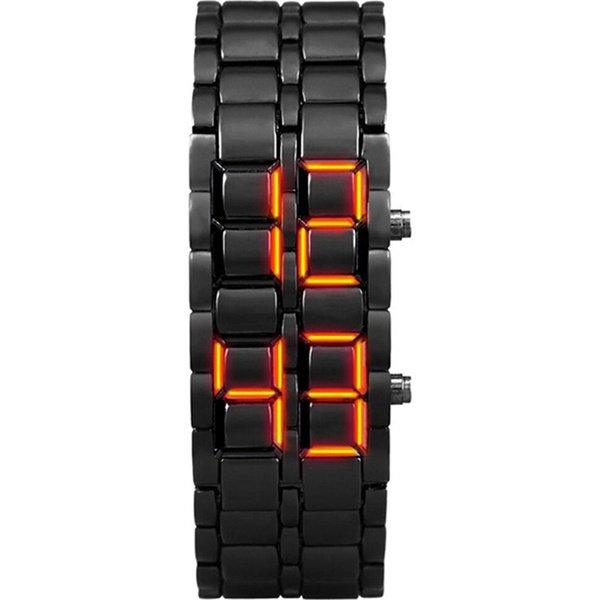 שעון יד דיגיטלי אופנתי עם תצוגת LED ורצועת מתכת נוחה - עיצוב מודרני לכל אירוע – תמונה 5
