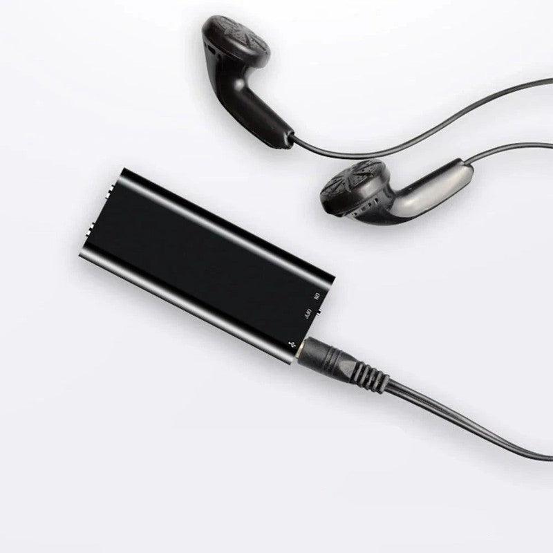 מכשיר הקלטה זעיר נטען USB עם זיכרון 8GB ואוזניות כלולות - דיסקרטי וקומפקטי – תמונה 3
