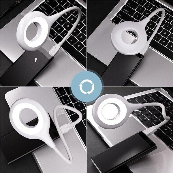 מנורת קריאה USB שולחנית עם תאורת לד וזרוע גמישה – תמונה 4