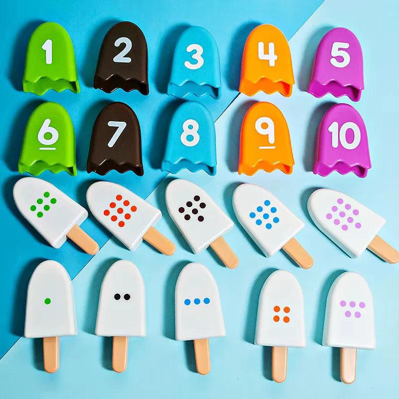 צעצוע מונטסורי לילדים להתאמת מספרים עם 20 ארטיקים – תמונה 5