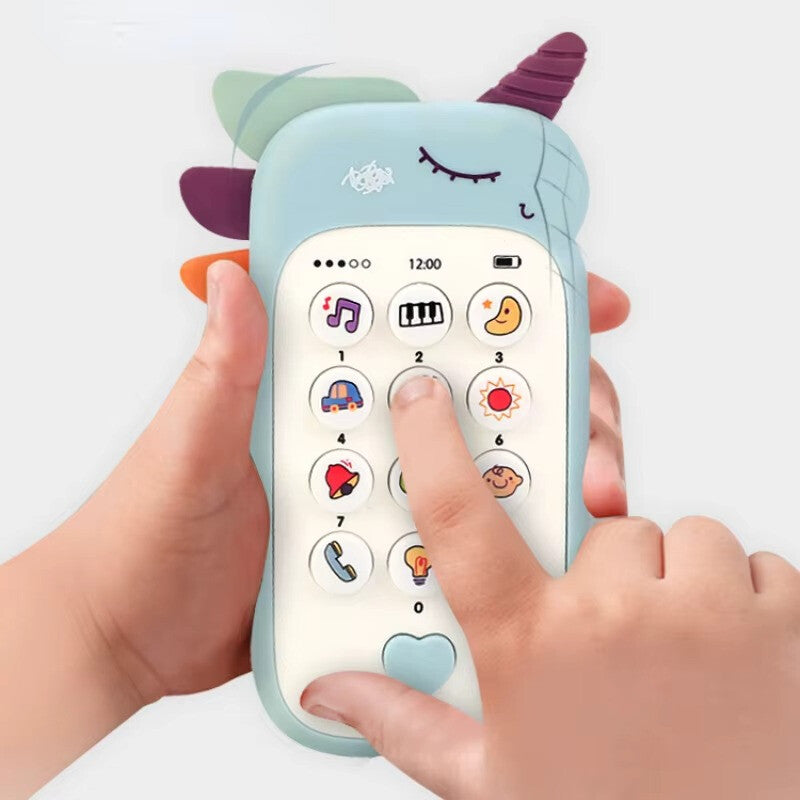 טלפון מוזיקלי לתינוקות בצורת חד קרן אינטראקטיבי
