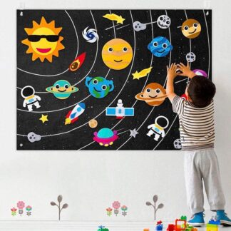 מדבקת קיר פאזל לילדים אינטראקטיבית 105X75 סמ
