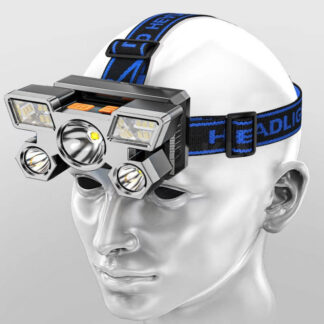 פנס ראש LED נטען ב-USB, עוצמתי ועמיד במים לטיולים