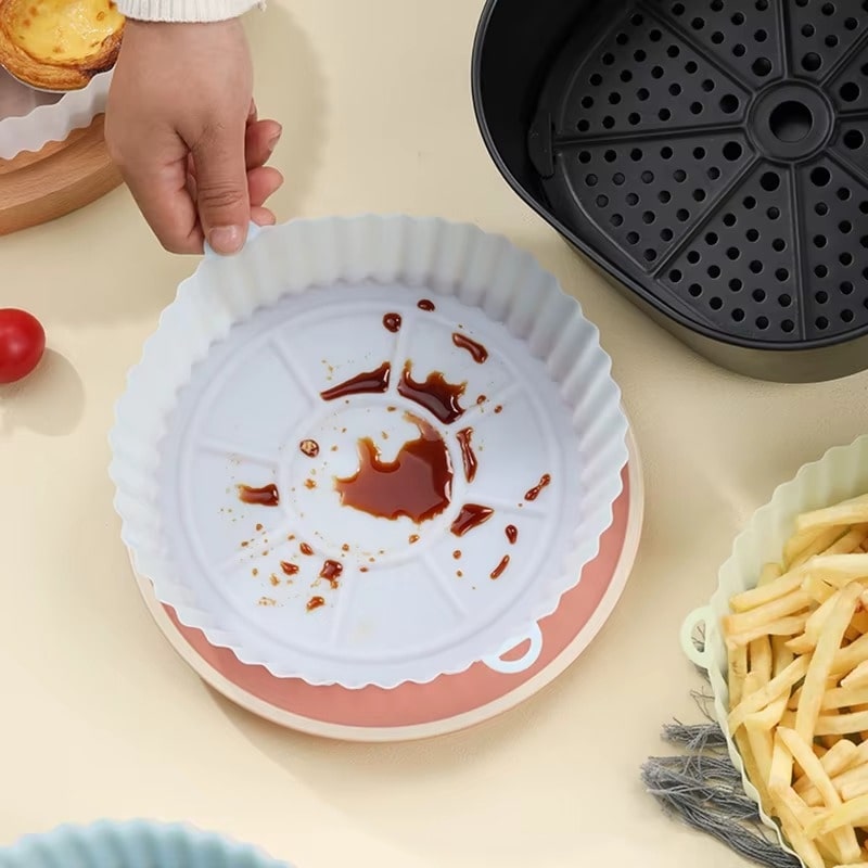 תבנית אפייה AIRFRYER רב־פעמית ועמידה במגוון צבעים – תמונה 3