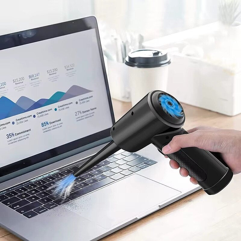 מדחס אוויר נייד אלחוטי לניקוי אבק עם סוללת 6000mAh