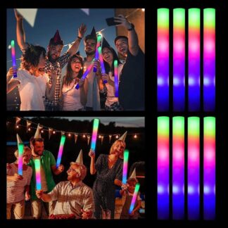 מקלות ספוג עם תאורת LED למסיבות – חבילה של 15 יחידות