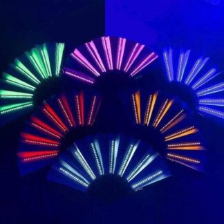 מניפה עם תאורת LED צבעונית מתקפלת למסיבות ואירועים