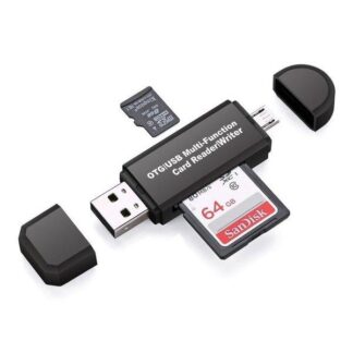 קורא כרטיסים SD TF רב תכליתי עם חיבור USB ו-OTG להעברת קבצים מהירה לנייד