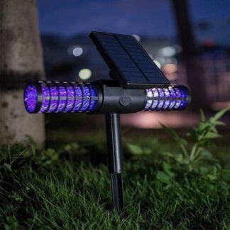 קוטל יתושים סולארי לגינה עם נורות UV - נייד, עמיד במים וללא חשמל
