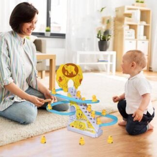 מסלול טיפוס ברווזים צעצוע מדרגות נעות למגלשת ברווזים צבעונית לילדים
