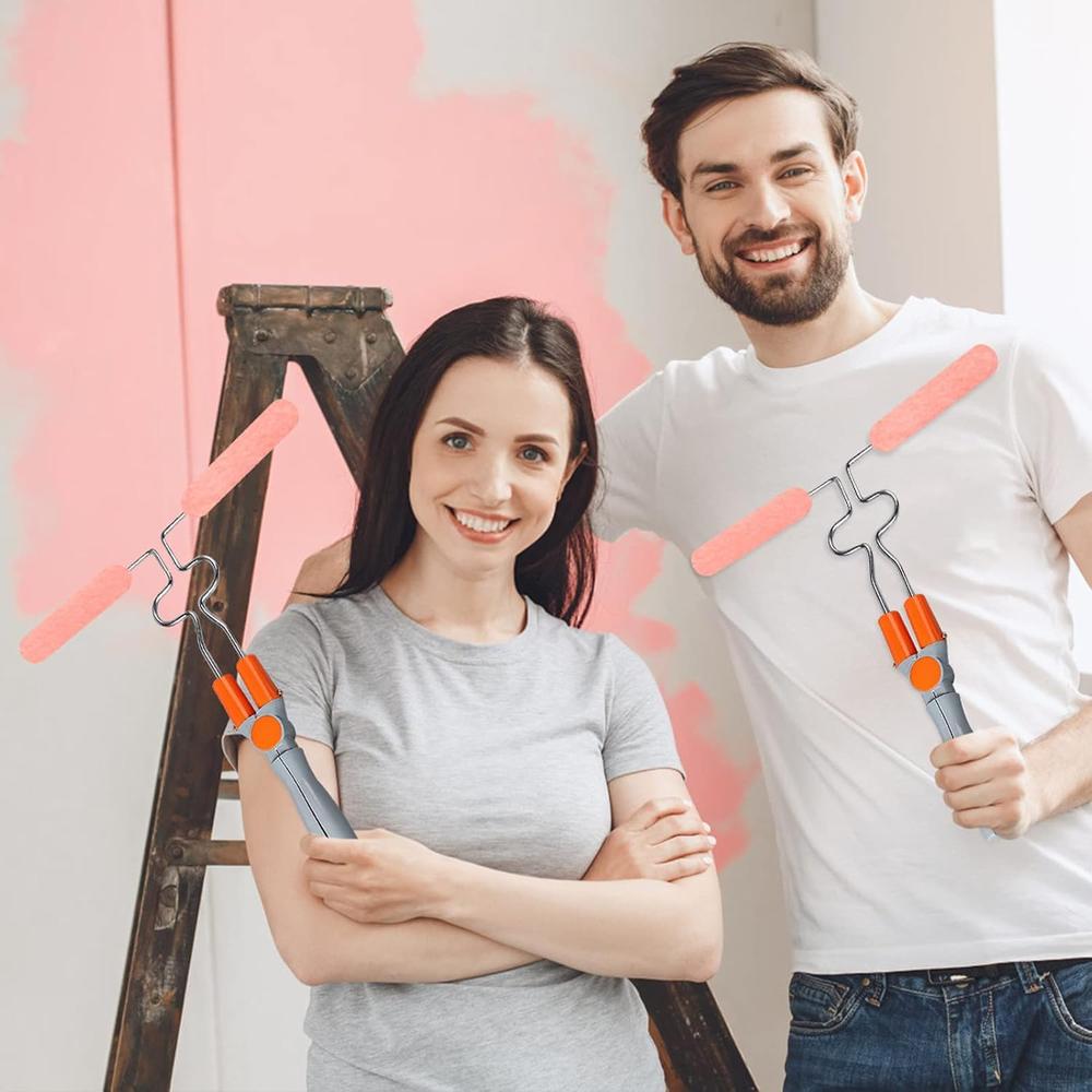 רולר צביעה ראש מפוצל דו צדדי - צביעה מהירה ויעילה לפינות וגדרות
