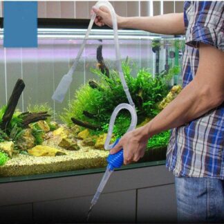 משאבה ידנית לניקוי אקווריום בשאיבת וואקום, צינור 1.8 מטר לניקוי יסודי וקל