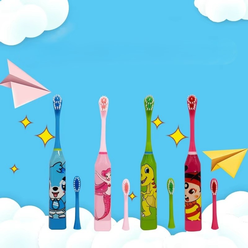 מברשת שיניים חשמלית לילדים בגילי 3–12 עם ראש נוסף – תמונה 2