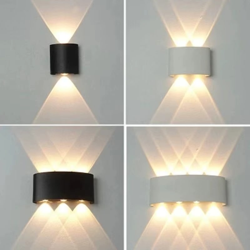 מנורת קיר אפ דאון LED לבן חם IP44 לפנים וחוץ - עיצוב מודרני מוארך – תמונה 4