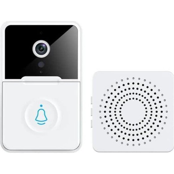 פעמון דלת אלחוטי חכם עם מצלמה אבטחה, ראיית לילה וחיישן תנועה - שליטה מהאפליקציה