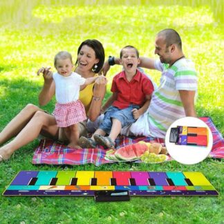 משטח פעילות פסנתר לילדים - אורגן אלקטרוני מתקפל עם 7 טונים ורמקול מובנה
