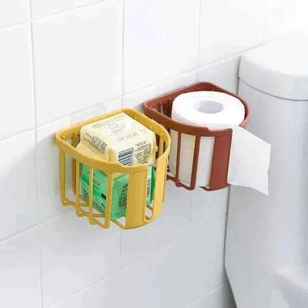 מתקן לנייר טואלט ללא קידוח מעוצב - התקנה קלה ומהירה בוואקום, איכותי ועמיד למגוון צבעים – תמונה 2