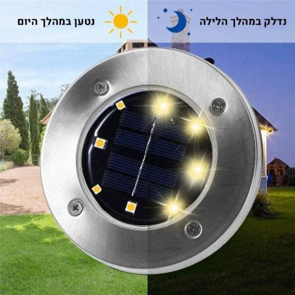 תאורה סולארית לגינה עם 8 נורות לד עמידות למים IP65 – תמונה 4