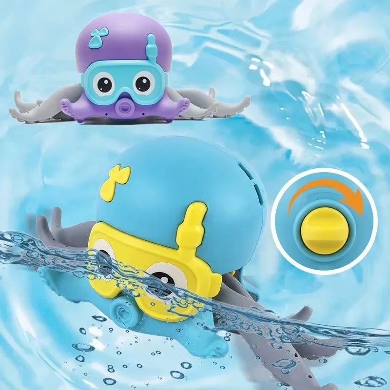 צעצוע תמנון לאמבטיה צף ושוחה - פעלולון מושלם לילדים ללא סוללות – תמונה 2