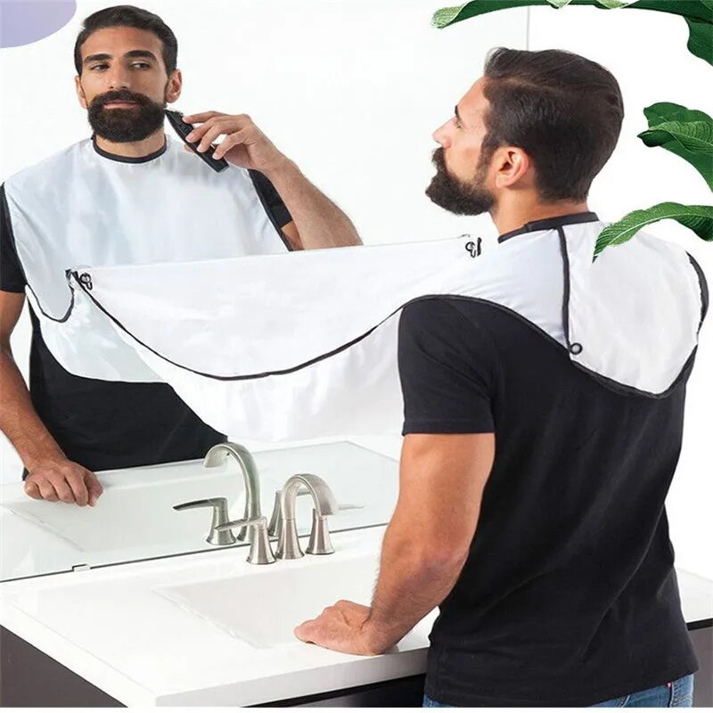 סינר גילוח לגבר רב פעמי לאיסוף זיפים ושיער בקלות