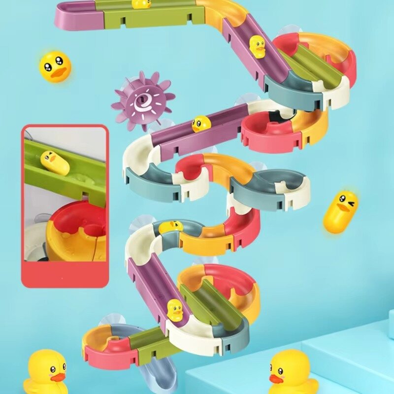 מסלול מרוץ כדורים לילדים להרכבה עם תופסני ואקום – תמונה 2