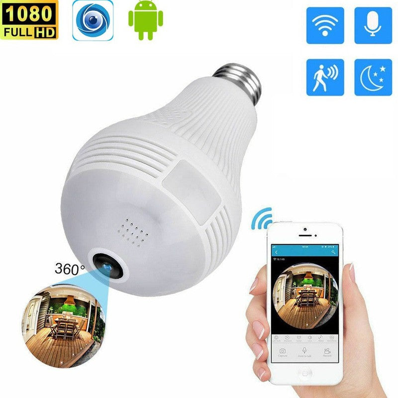 מנורה עם מצלמה נסתרת 360° באיכות 960P לצפייה מרחוק – תמונה 3