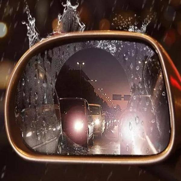 מדבקות נגד מים למראות רכב - סט 4 מדבקות ננו אנטי ערפל להתקנה קלה ונסיעה בטוחה בגשם – תמונה 2