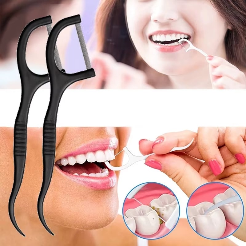 מקלות חוט דנטלי עם פחם פעיל לניקוי עמוק – 20 יחידות – תמונה 2