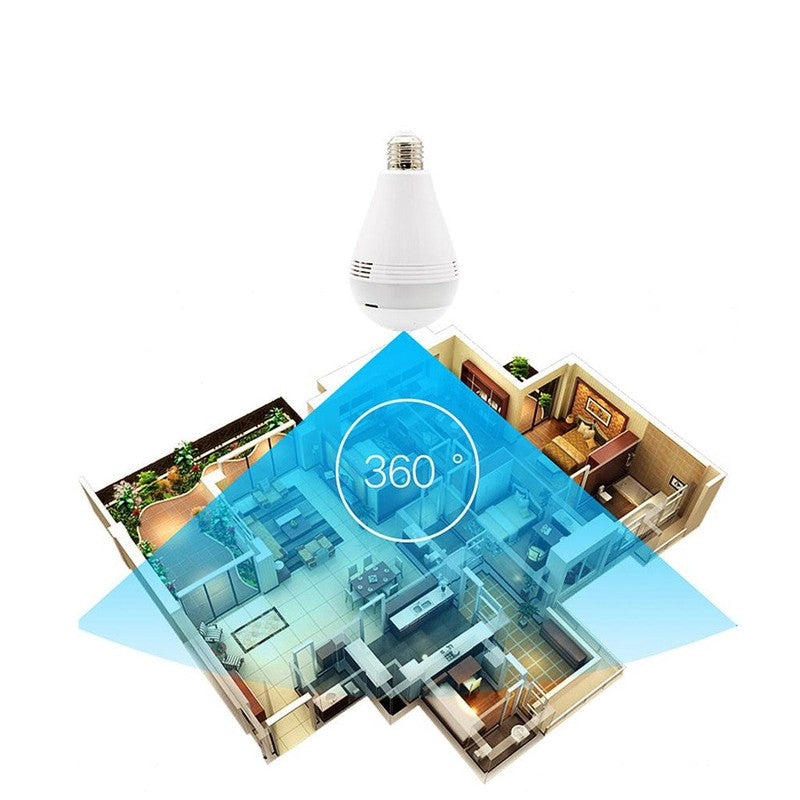 מנורה עם מצלמה נסתרת 360° באיכות 960P לצפייה מרחוק – תמונה 2
