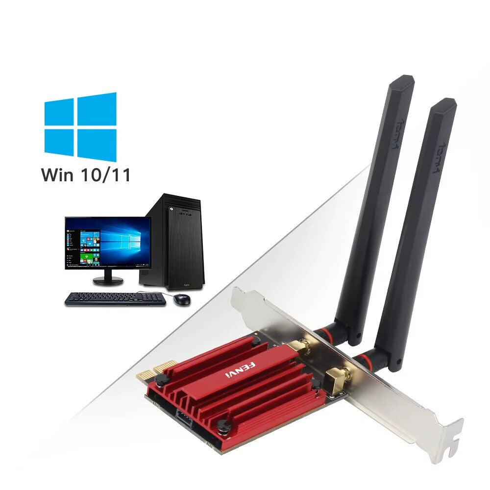 כרטיס רשת אלחוטי פנימי 2400Mbps עם בלוטוס 5.3 PCI Express – תמונה 4
