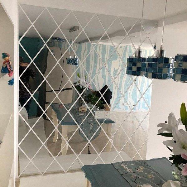 מראת קיר מדבקות תלת־ממד מעוצבת במגוון גדלים וצבעים – תמונה 3