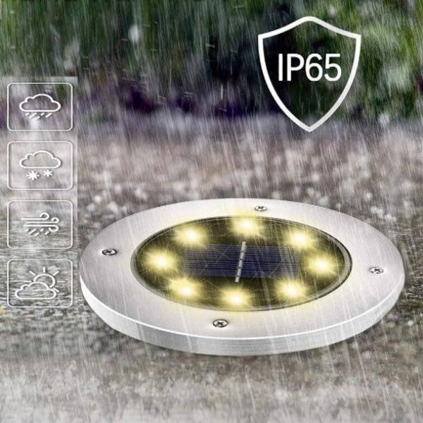 תאורה סולארית לגינה עם 8 נורות לד עמידות למים IP65 – תמונה 3