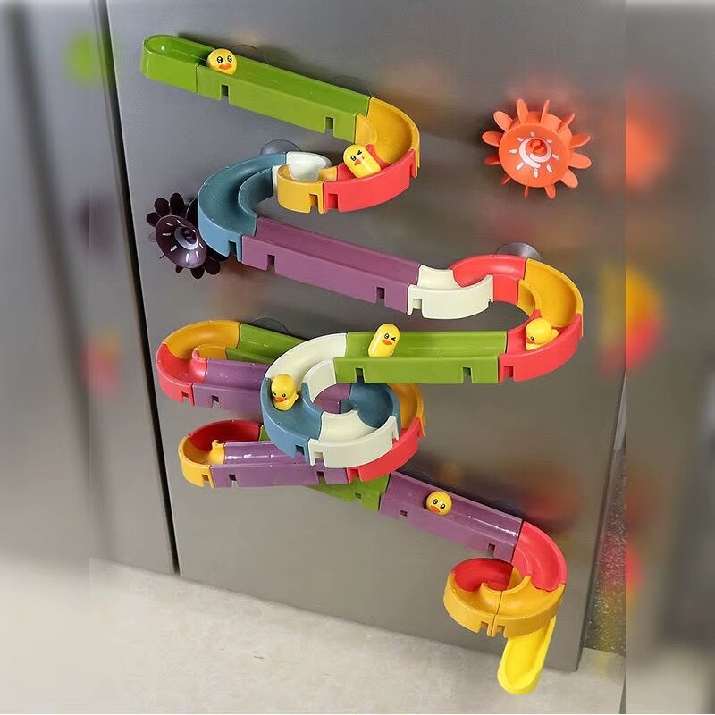 מסלול מרוץ כדורים לילדים להרכבה עם תופסני ואקום – תמונה 3
